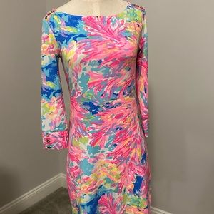 Knee length, floral, cotton dress